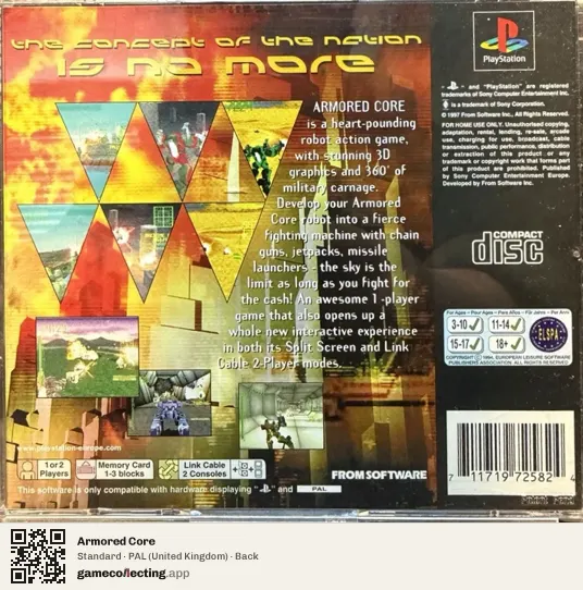 Armored Core PlayStation, United Kingdom box back
