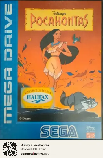 Disney's Pocahontas Sega Mega Drive / Genesis, PAL box front