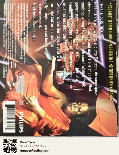 Burn:Cycle Philips CD-i, NTSC box back
