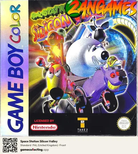 Space Station Silicon Valley Game Boy Color, United Kingdom box front