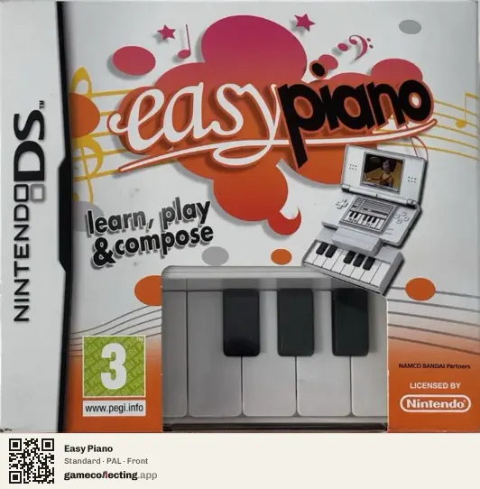 Easy Piano Nintendo DS, PAL box front