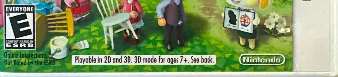 Animal Crossing: New Leaf, the ESRB box on its front