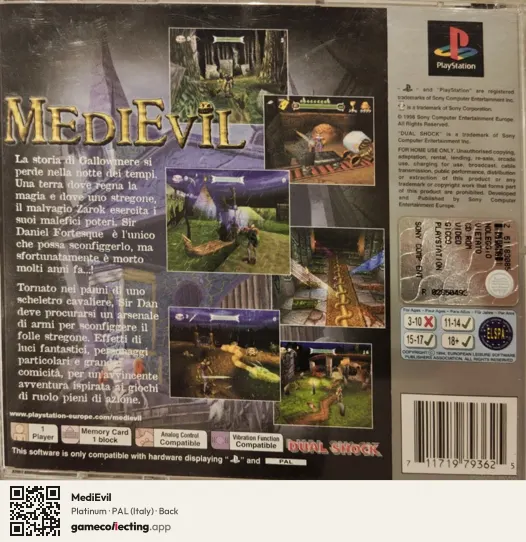 MediEvil PlayStation, Italy box back