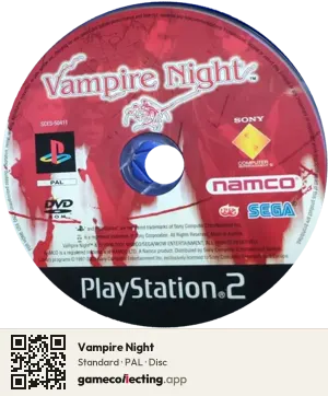 Vampire Night PlayStation 2, PAL disc