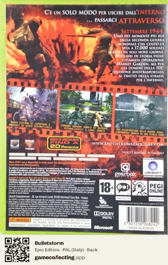 Bulletstorm Xbox 360, Italy box back