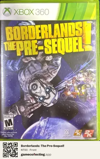 Borderlands: The Pre-Sequel! Xbox 360, NTSC box front