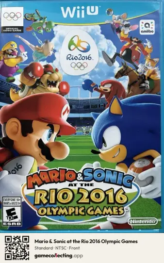 Mario & Sonic at the Rio 2016 Olympic Games Nintendo Wii U, NTSC box front