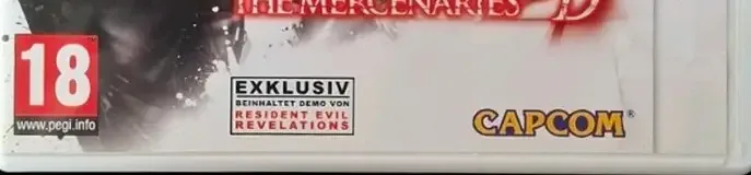 Resident Evil: The Mercenaries 3D, the USK square on its front