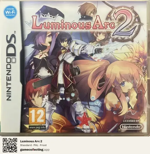 Luminous Arc 2 Nintendo DS, PAL box front