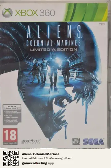 Aliens: Colonial Marines Xbox 360, Germany box front