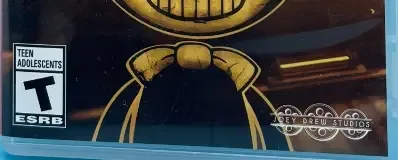 Bendy and the Ink Machine, the ESRB box on its front