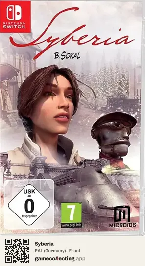 Syberia Nintendo Switch, Germany box front
