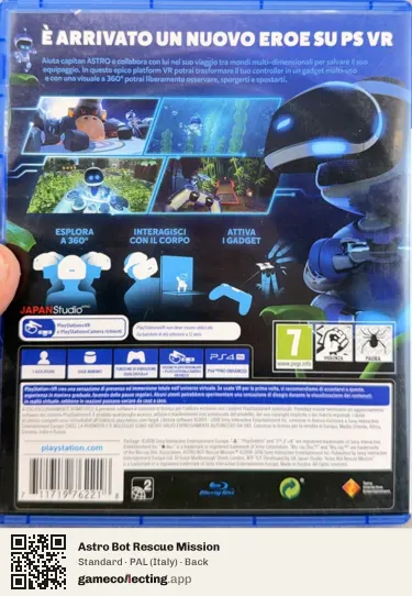 Astro Bot Rescue Mission PlayStation 4, Italy box back