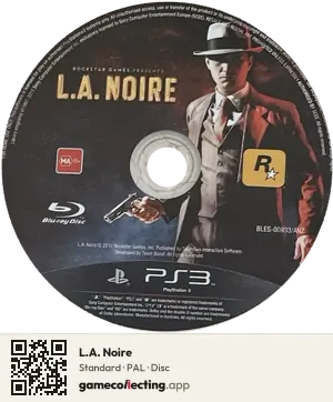L.A. Noire PlayStation 3, PAL disc