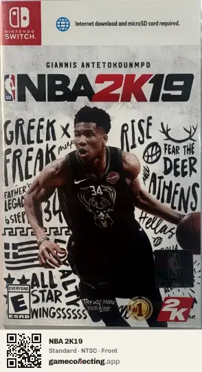 NBA 2K19 Nintendo Switch, NTSC box front