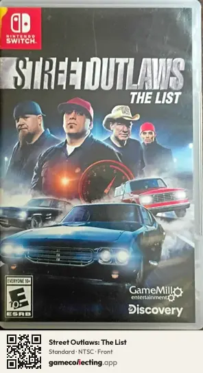 Street Outlaws: The List Nintendo Switch, NTSC box front