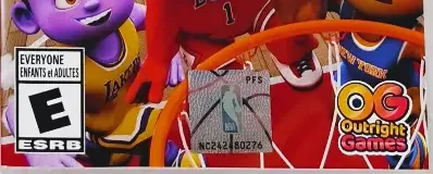 NBA Bounce, the ESRB box on its front