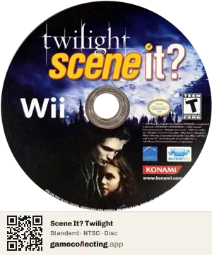 Scene It? Twilight Nintendo Wii, NTSC disc
