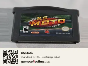 XS Moto Game Boy Advance, NTSC cartridge label