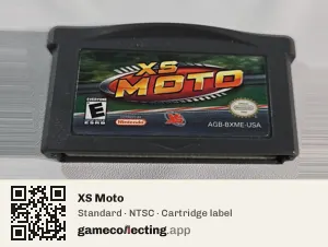 XS Moto Game Boy Advance, NTSC cartridge label