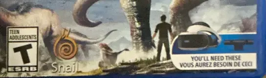 Ark Park, the ESRB box on its front