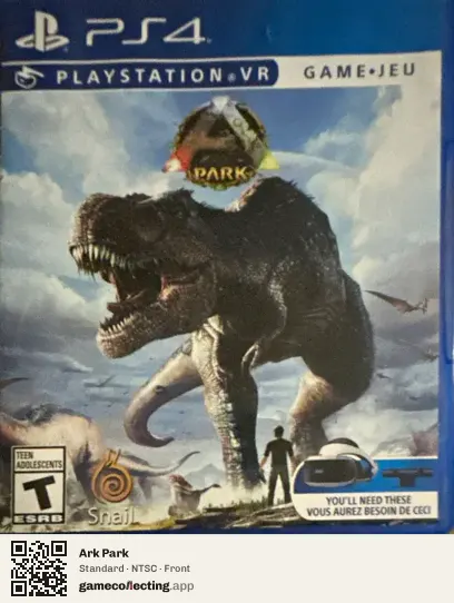 Ark Park PlayStation 4, NTSC box front