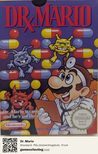 Dr. Mario Nintendo Entertainment System, United Kingdom box front