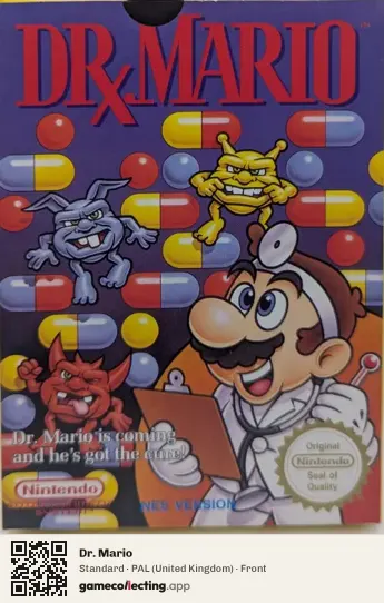 Dr. Mario Nintendo Entertainment System, United Kingdom box front
