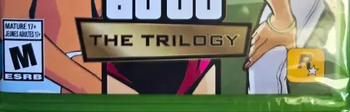 Grand Theft Auto: The Trilogy: The Definitive Edition, the ESRB box on its front