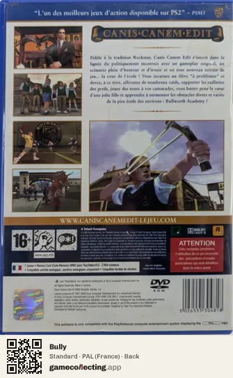 Bully PlayStation 2, France box back