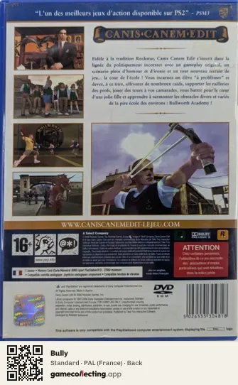 Bully PlayStation 2, France box back