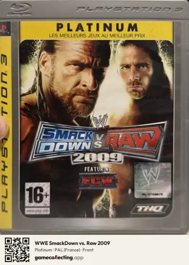 WWE SmackDown vs. Raw 2009 PlayStation 3, France box front