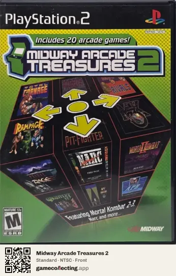 Midway Arcade Treasures 2 PlayStation 2, NTSC box front