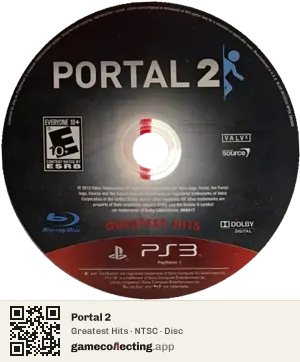 Portal 2 PlayStation 3, NTSC disc