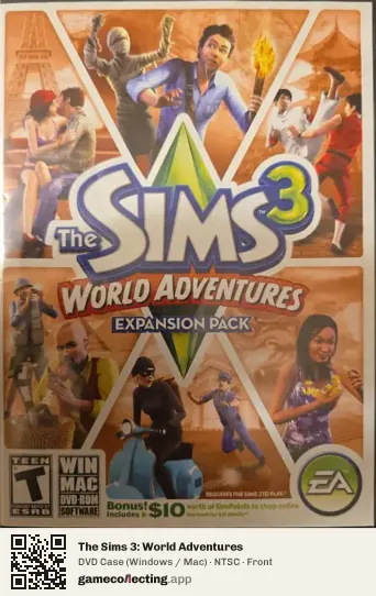 The Sims 3: World Adventures Computer, NTSC box front