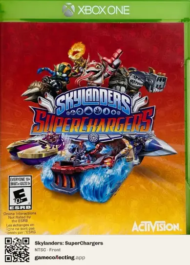 Skylanders: SuperChargers Xbox One, NTSC box front
