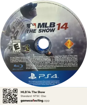 MLB 14: The Show PlayStation 4, NTSC disc