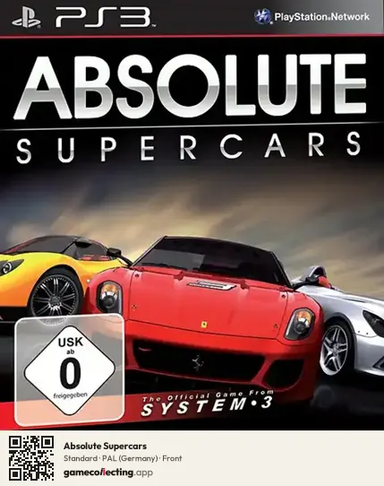 Absolute Supercars PlayStation 3, Germany box front