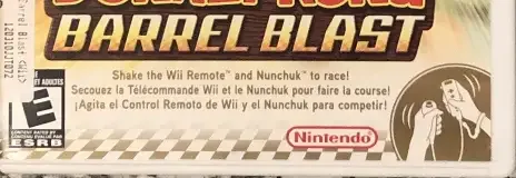 Donkey Kong Barrel Blast, the ESRB box on its front
