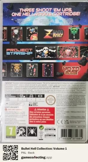 Bullet Hell Collection: Volume 1 Nintendo Switch, PAL box back