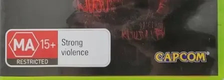 Resident Evil 5, the Australian classification mark on its front