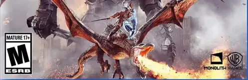 Middle-earth: Shadow of War, the ESRB box on its front