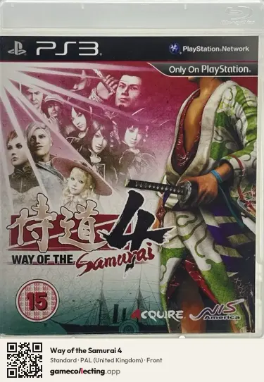 Way of the Samurai 4 PlayStation 3, United Kingdom box front