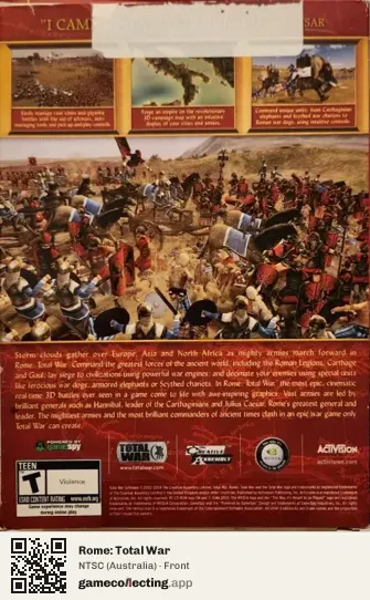 Rome: Total War Computer, Australia box front