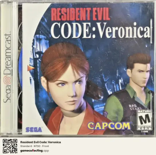 Resident Evil Code: Veronica Sega Dreamcast, NTSC box front