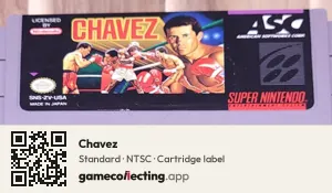 Chavez Super Nintendo Entertainment System, NTSC cartridge label
