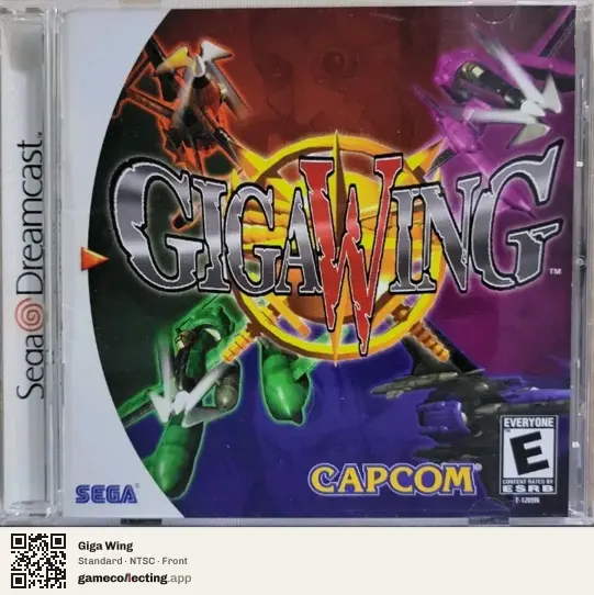 Giga Wing Sega Dreamcast, NTSC box front
