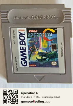 Operation C Game Boy, NTSC cartridge label