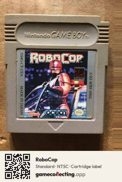 RoboCop Game Boy, NTSC cartridge label