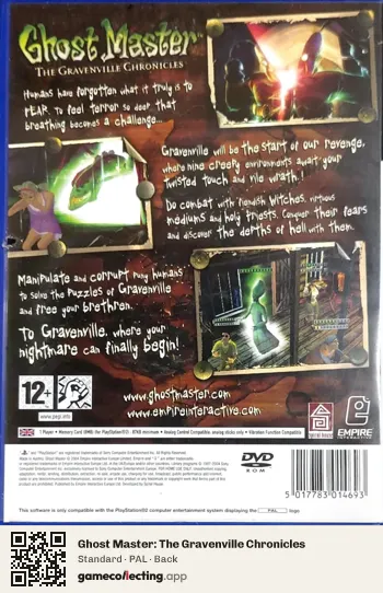 Ghost Master: The Gravenville Chronicles PlayStation 2, PAL box back